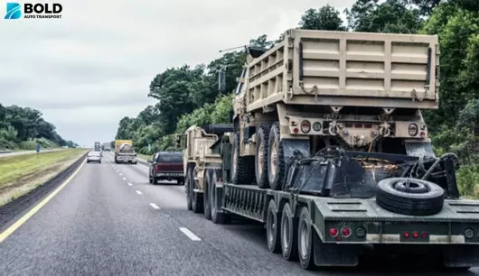 Military vehicle shipping